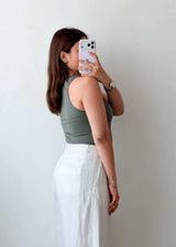 Size S Olive High Neck Bodysuit