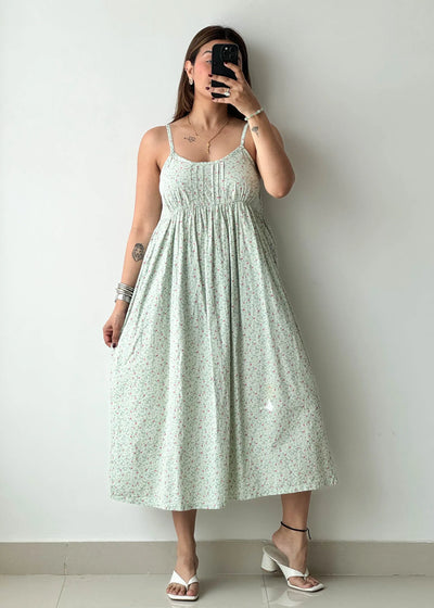 SIZE S-M, Cotton Printed Midi Dress - Closet by Payal