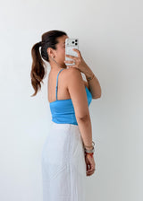 Size XS Sky Blue Corset Bodysuit
