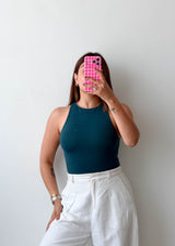 Size XS Teal High Neck Bodysuit