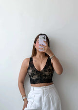 Size XS-S Black Lace Bralette Top