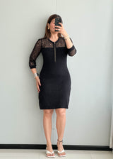SIZE M-L,  Mesh Bodycon Mini  Dress