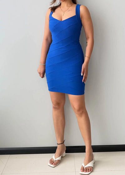 Size XS-S, Blue Bodycon Mini Dress - Closet by Payal