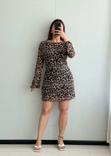 SIZE S-M, Printed Soft Lycra Mini Dress - Closet by Payal