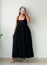 Size S-M Black Sleeveless Maxi Dress