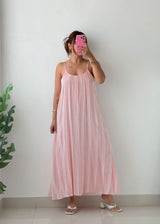 Size M-L Blush Pink Textured Maxi Dress