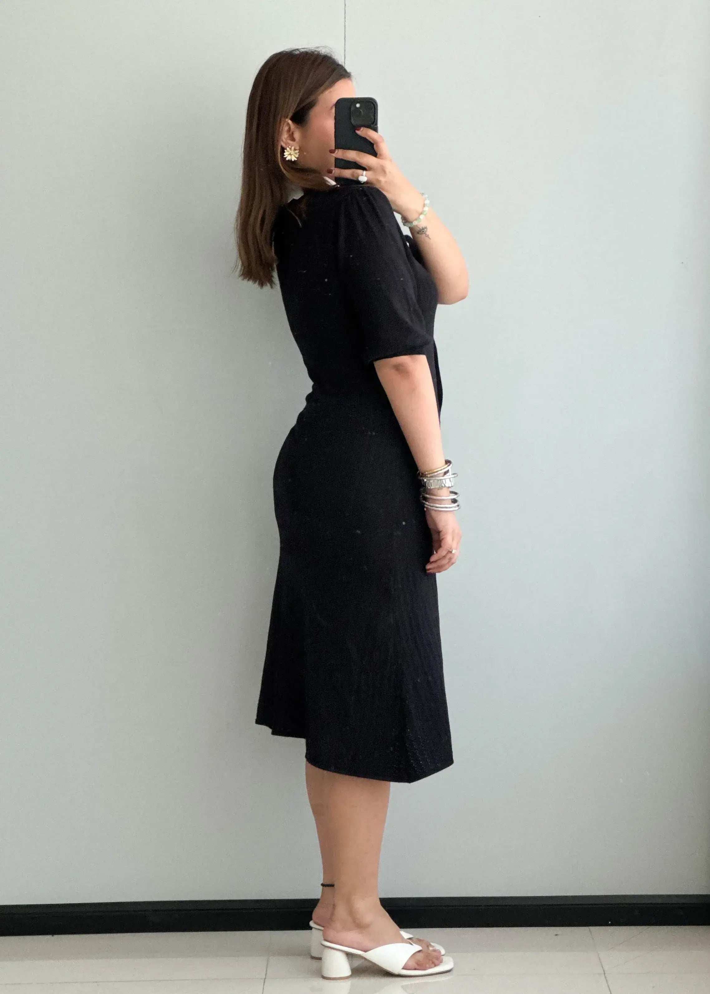 SIZE M-L, Cotton Light Knit Dress - Closet by Payal