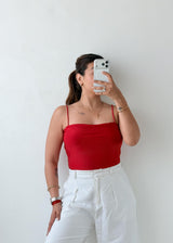 Size L-XL Red Cami Bodysuit