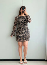 SIZE S-M, Printed Soft Lycra Mini Dress - Closet by Payal
