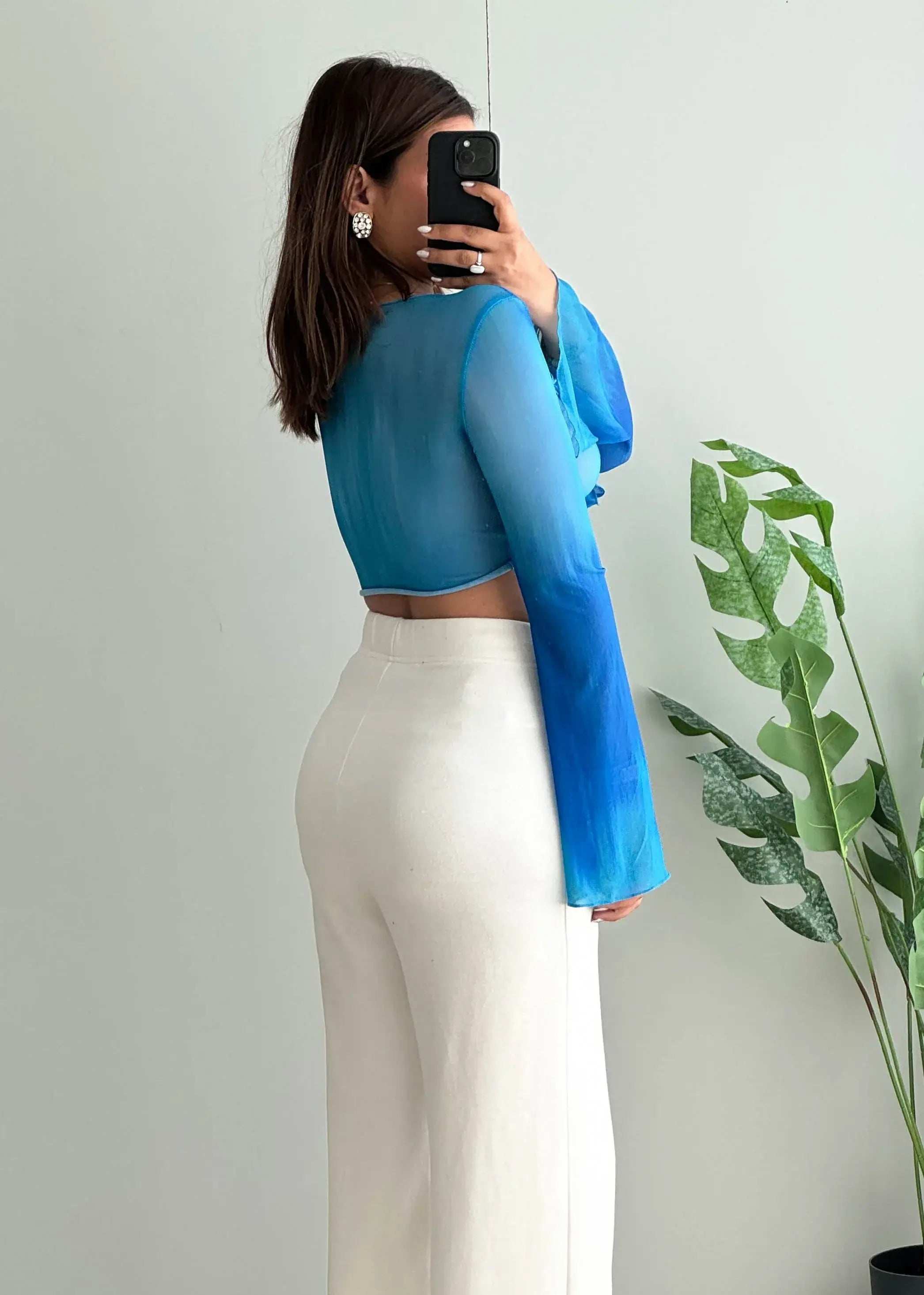 Free Size, Blue Ombre Shrug - Closet by Payal