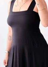 Size S-M Black Flowy Maxi Dress
