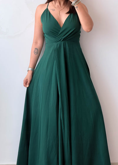 Size M Dark Green Flowing Maxi Dress