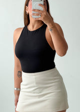 Size M Black High-Neck Bodysuit