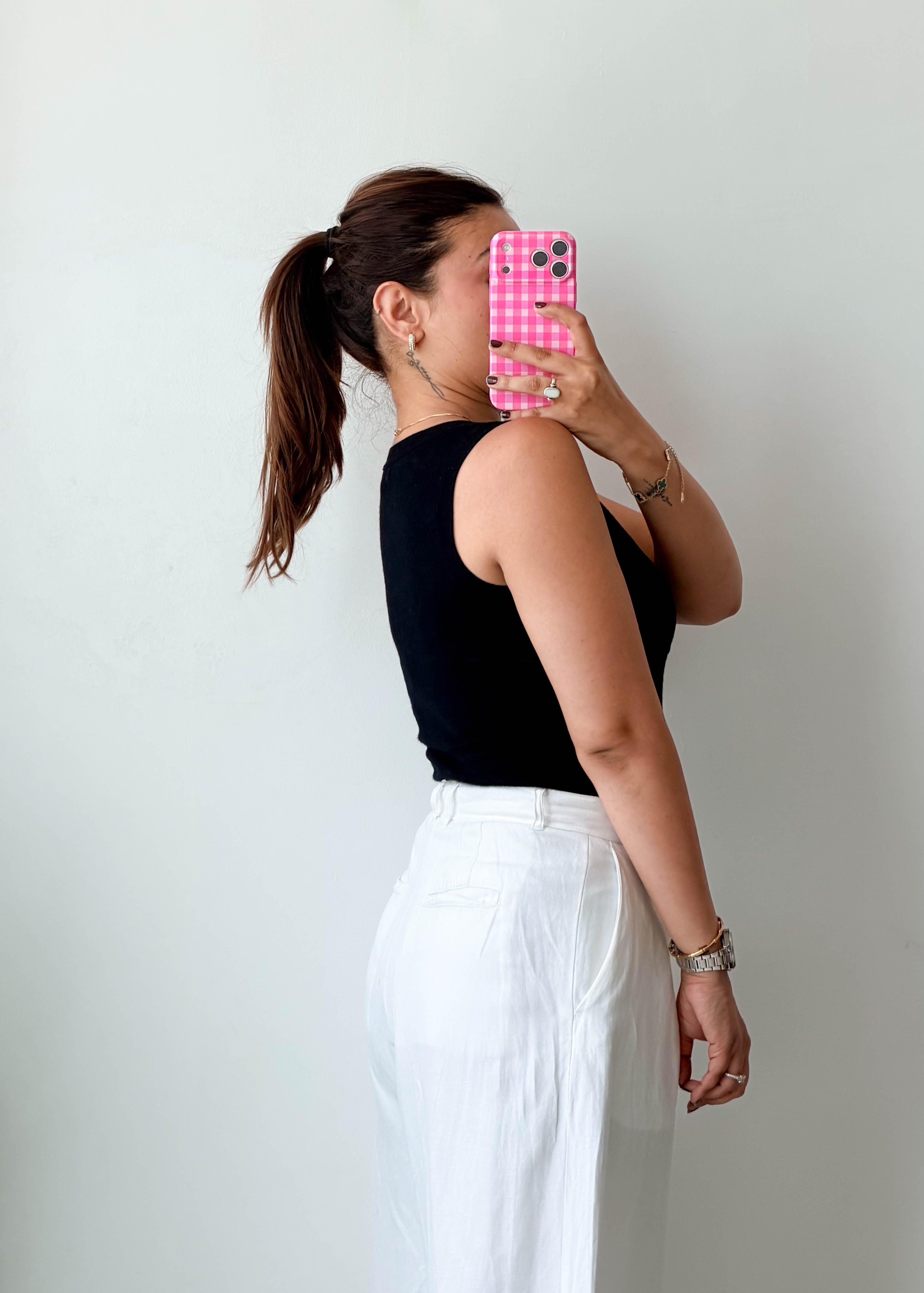 Size S-M Black Sleeveless Wrap Top