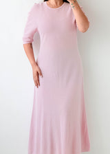 Size M-L Blush Pink Knit Maxi Dress
