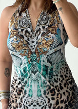 SIZE S-M, Cotton Printed Maxi Dress - Closet by Payal