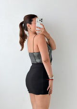 Size XS-S Silver Sequin Bodysuit
