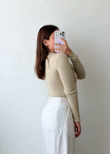 Size M-L Sage Button Detail Bodysuit