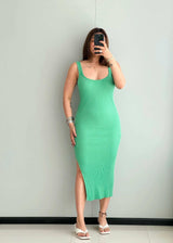 SIZE M-L, Green Bodycon Dress - Closet by Payal
