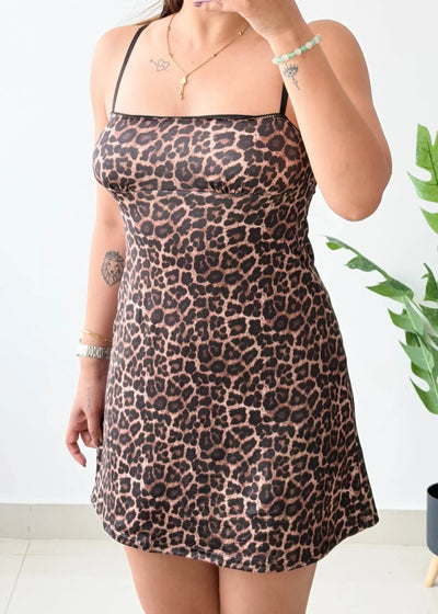 Size XS-S, Leopard Print Mini Dress - Closet by Payal