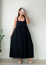 Size S-M Black Sleeveless Maxi Dress