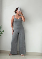 Size S-M Grey Wide-Leg Jumpsuit