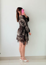 Size S-M Abstract Print Tunic Dress