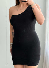 SIZE S-M, One Shoulder Bodycon Dress - Closet by Payal