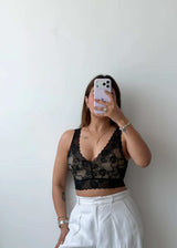 Size XS-S Black Lace Bralette Top