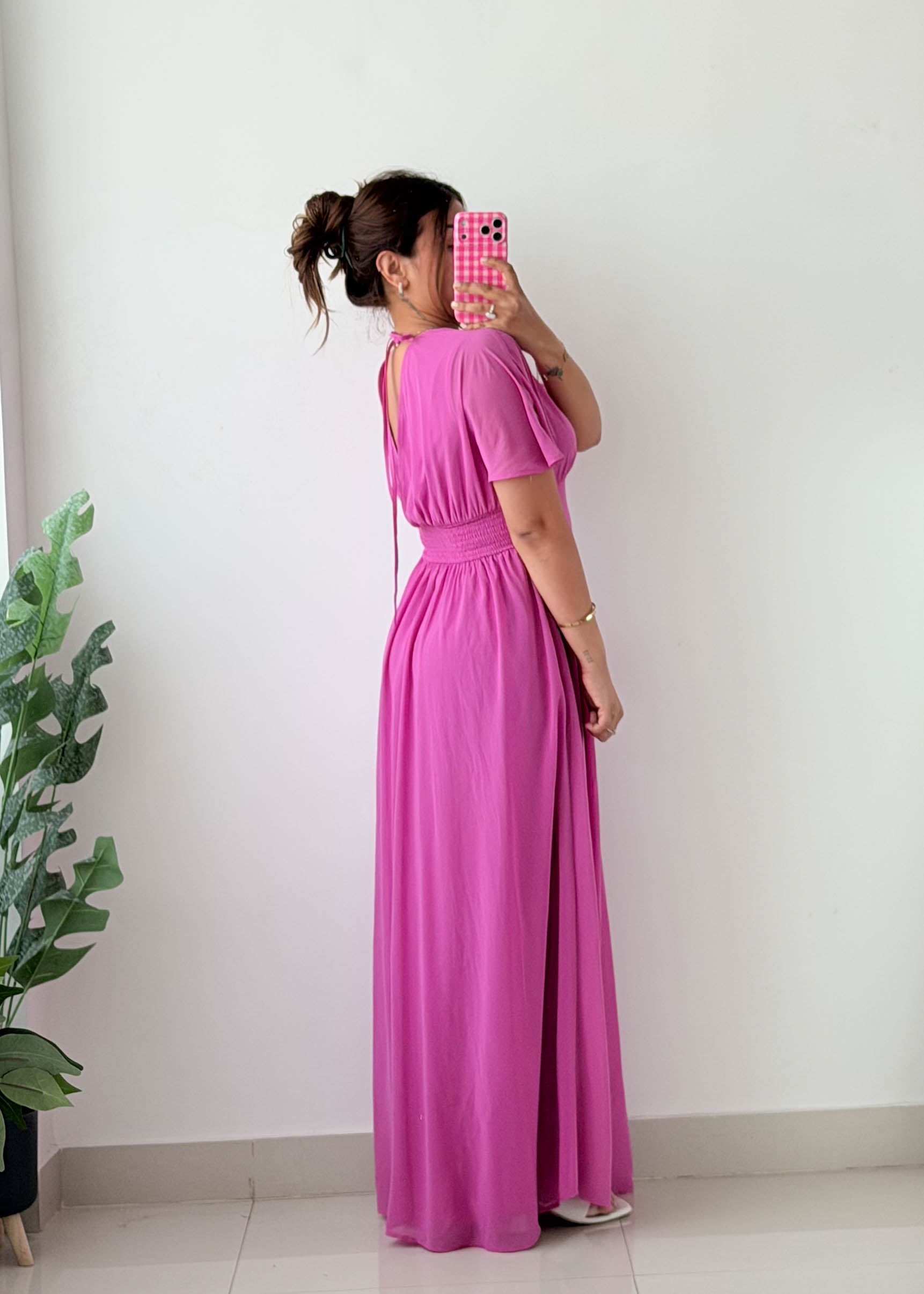 Size S-M Fuchsia Pink Maxi Dress