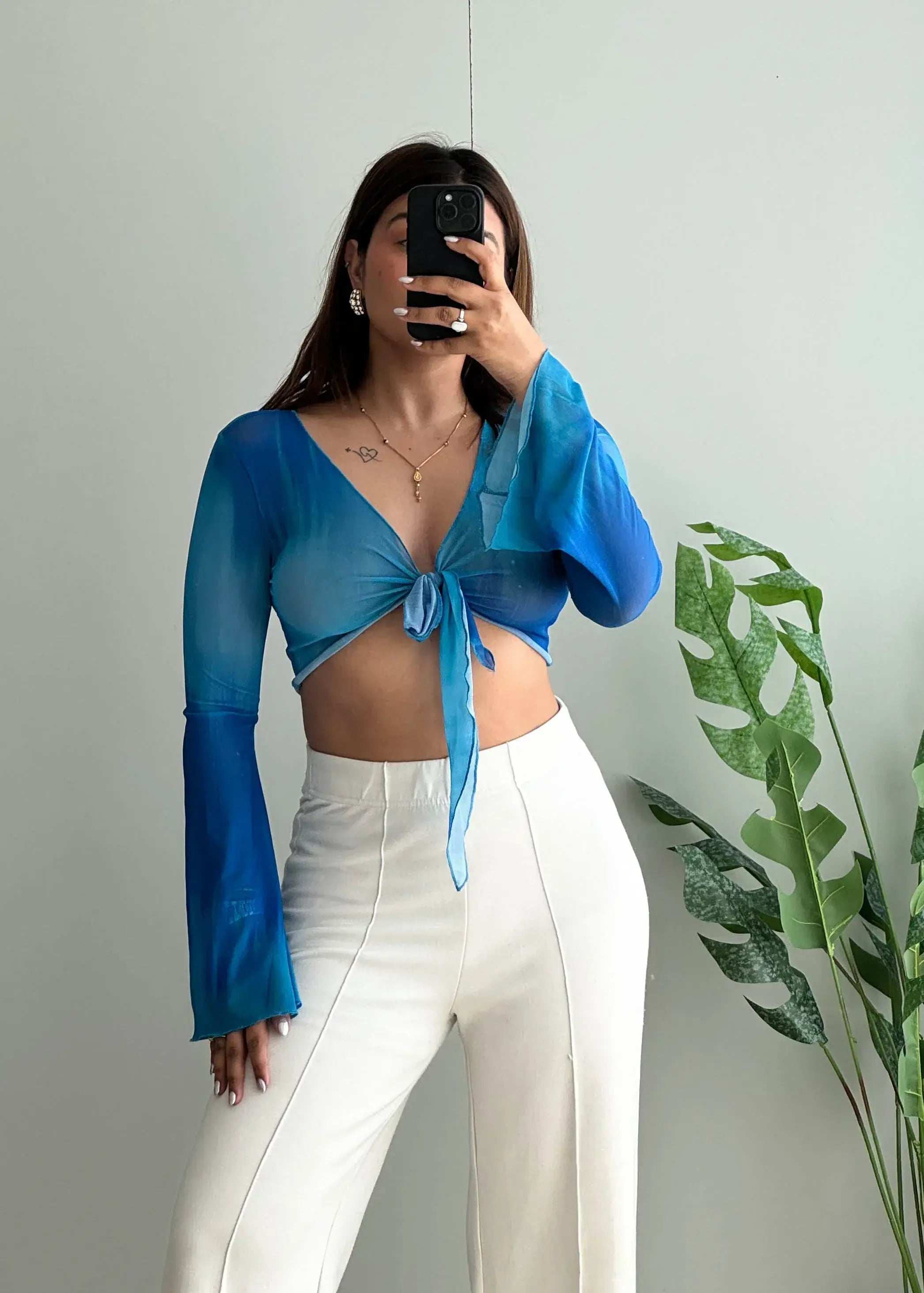 Free Size, Blue Ombre Shrug - Closet by Payal