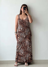 SIZE M-L, Cotton Ribbon Bodycon Dress - Closet by Payal