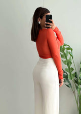 Size M-L, Meshy Crop Top With Lining top inside - Closet by Payal