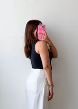 Size S Black High Neck Sleeveless Bodysuit
