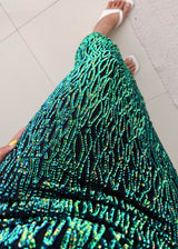 Size XS-S Emerald Green Sequin Midi Dress