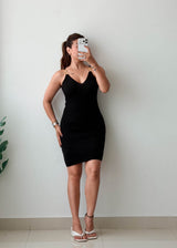 Size XS-S Black Gold Detail Mini Dress