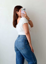 Size XS-S White Ruched Tie-Up Bodysuit