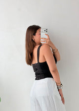 Size M-L Black Structured Tank Top