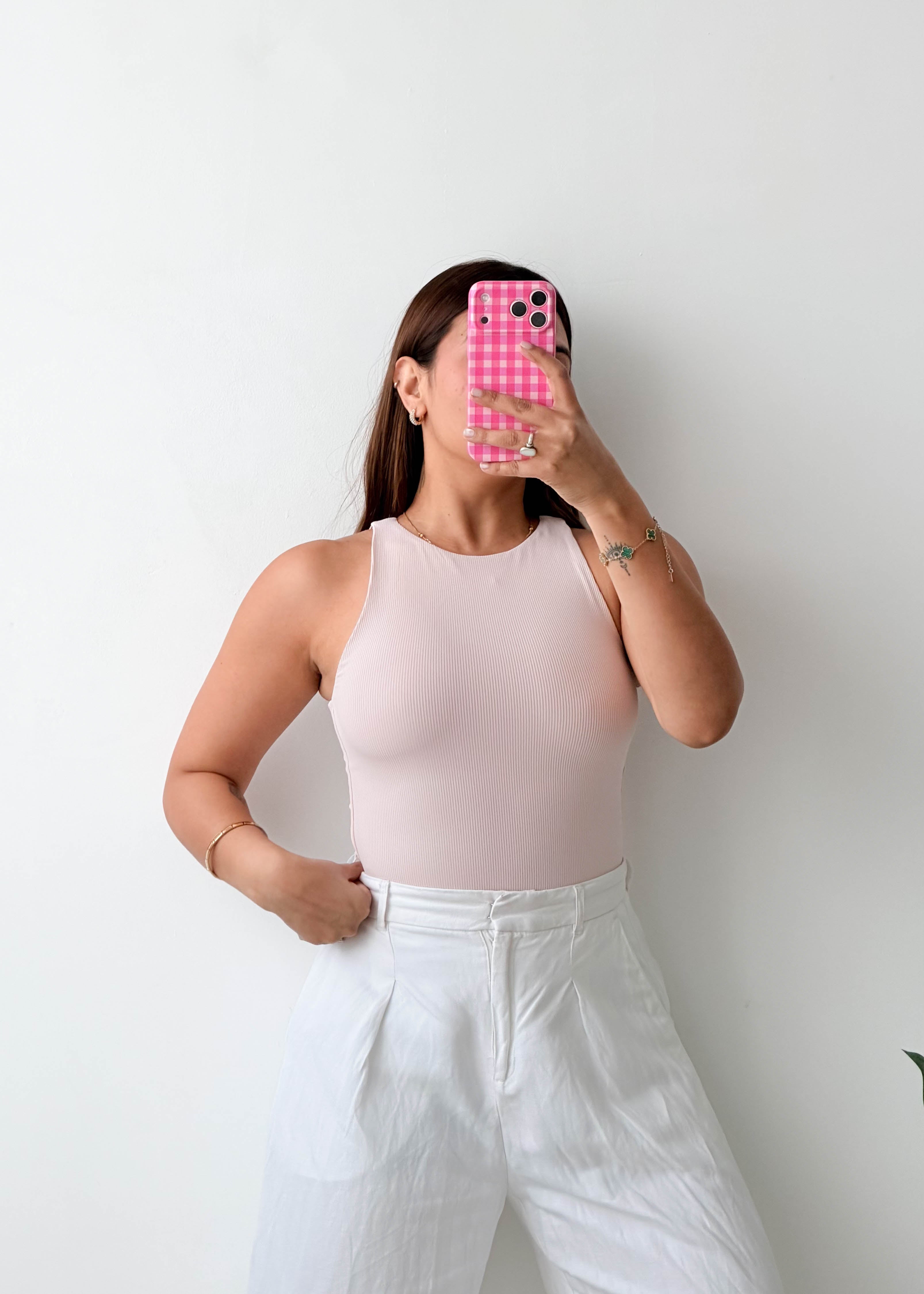 Size S Blush Racerback Bodysuit