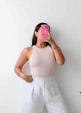 Size S Blush Racerback Bodysuit