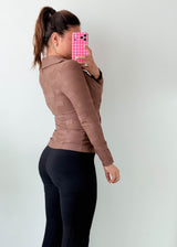 Size XS Brown Textured Fitted Shirt