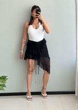 Waist : 30-32, Layered mini skirt with shorts inside - Closet by Payal