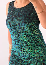 Size XS-S Emerald Green Sequin Midi Dress