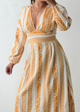 Size S Yellow Stripe Maxi Dress