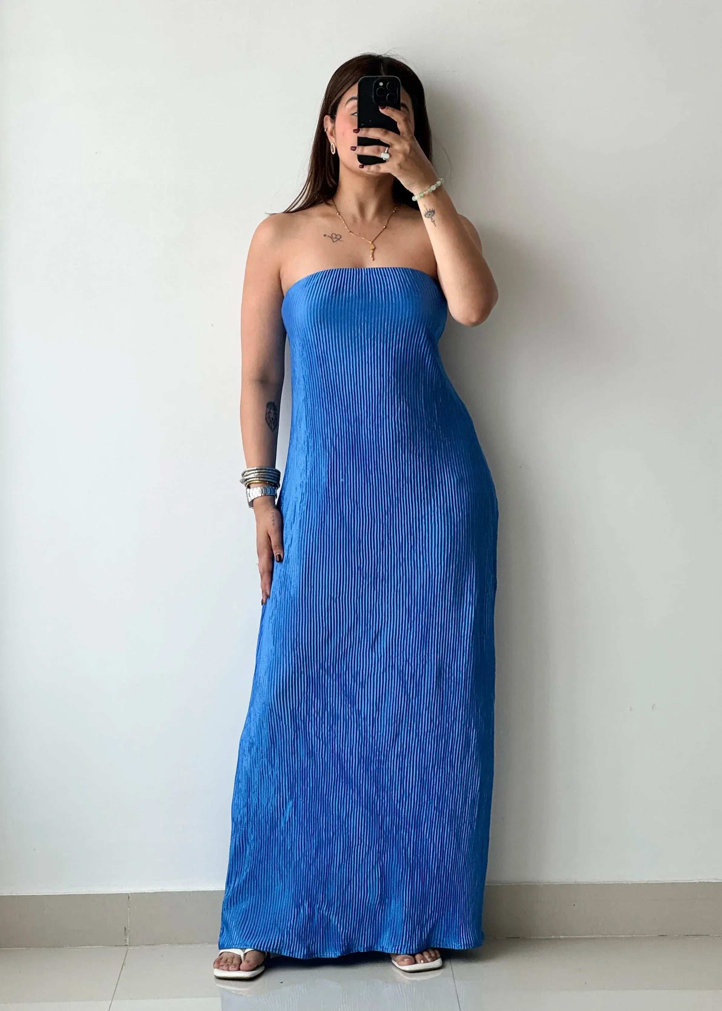SIZE XS-S, Solid Summer Maxi Dress - Closet by Payal