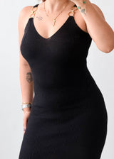 Size XS-S Black Gold Detail Mini Dress