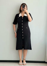 SIZE M-L, Cotton Light Knit Dress - Closet by Payal
