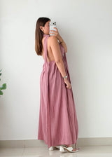 Size XS-S Dusty Pink Halter Maxi Dress