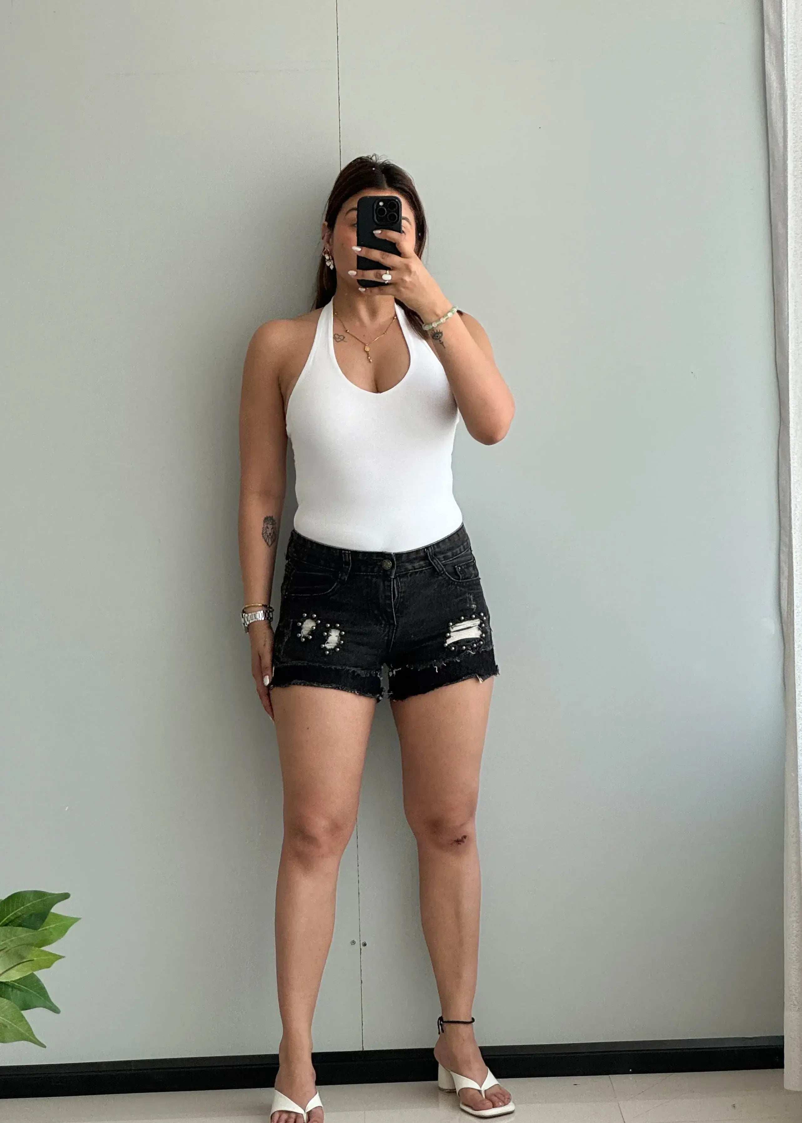 Waist : 30-31, Low waisted Denim Shorts - Closet by Payal