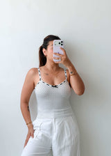 Size XS-S White Polka Dot Cami Top